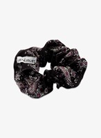 Scrunchie Paisley zwart/paars