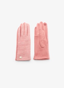Handschoenen Chevron roze