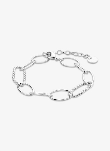 Schakel armband Emmy silver plated