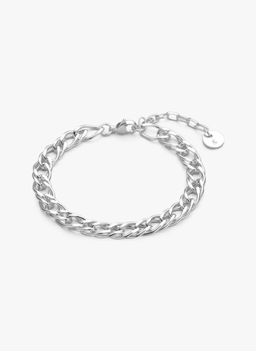 Schakel armband Lize silver plated