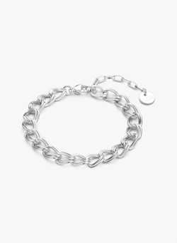Schakel armband Laurelle silver plated 