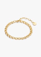 Schakel armband Elly gold plated