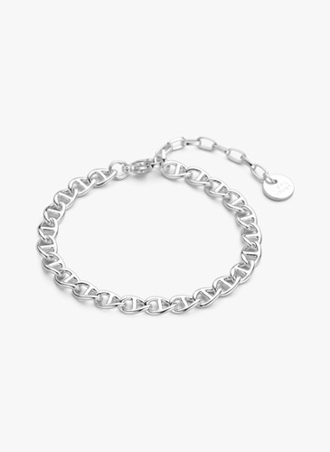 Schakel armband Elly silver plated
