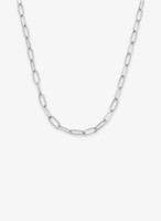 Schakel ketting Mila silver plated